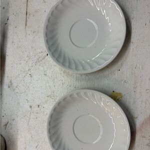 Elegant White Saucer Set